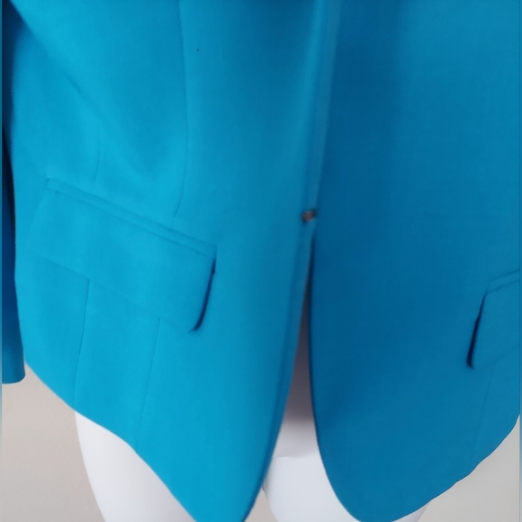 Jones Studio Separetes Blazer Blue Cobalt Open Front Long Sleeves Lined Size M - Picture 4 of 8